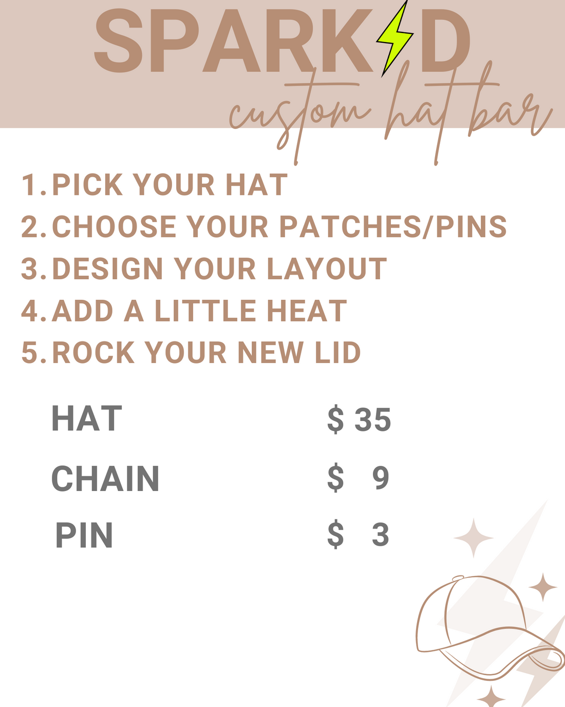 Hat Bar Pricing