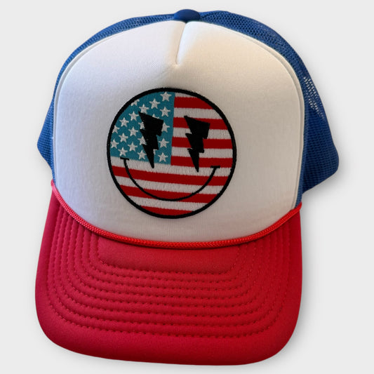 USA Smiley Trucker Cap