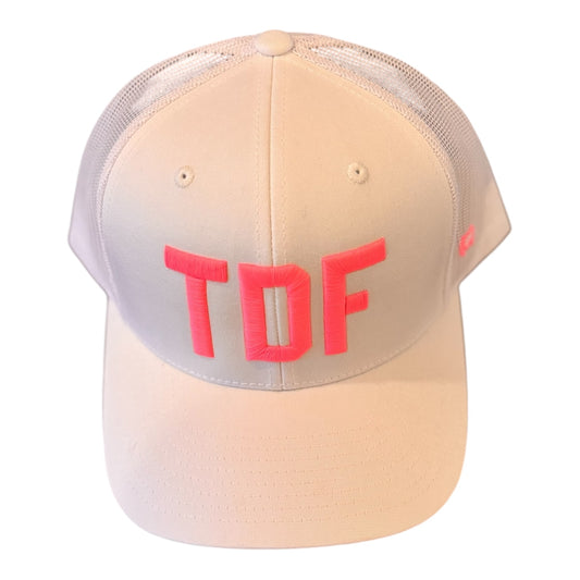 FUNDRAISER - THE DANCE FACTORY “TDF” 3D EMBROIDERED TRUCKER HAT - NEON PINK