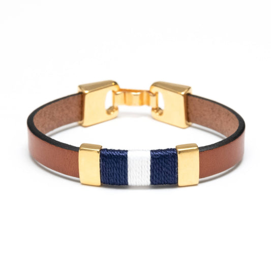 Bristol Bracelet - Mahogany/Navy/White/Gold